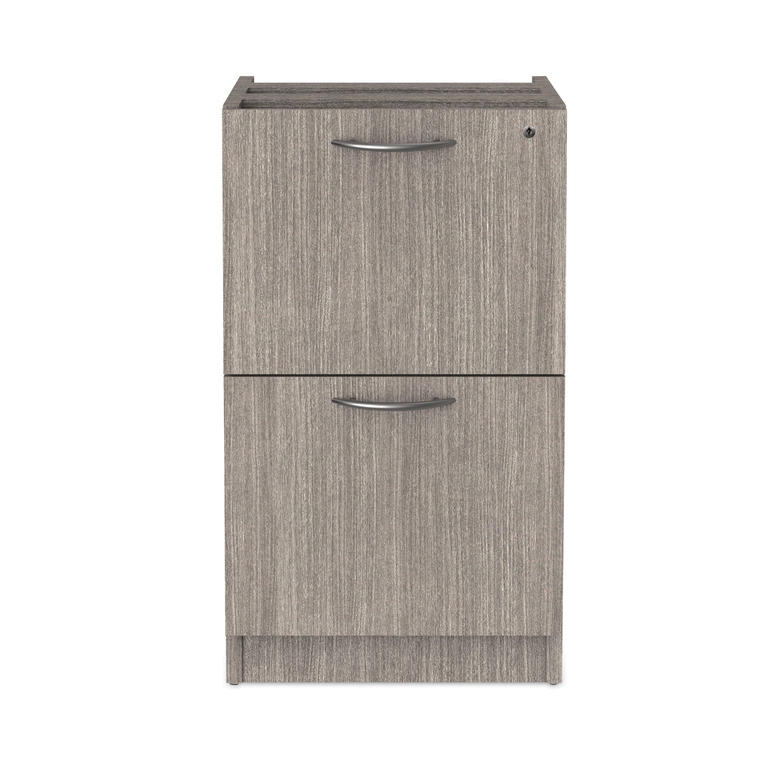 Alera Valencia Series Full Pedestal File, Left or Right, 2 Legal/Letter-Size File Drawers, Gray, 15.63" x 20.5" x 28.5
