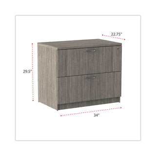 Alera Valencia Series Lateral File, 2 Legal/Letter-Size File Drawers, Gray, 34" x 22.75" x 29.5