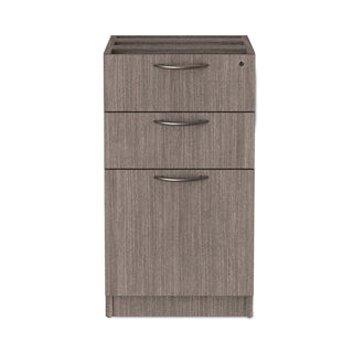 Alera Valencia Series Full Pedestal File, Left/Right, 3-Drawers: Box/Box/File, Legal/Letter, Gray, 15.63" x 20.5" x 28.5