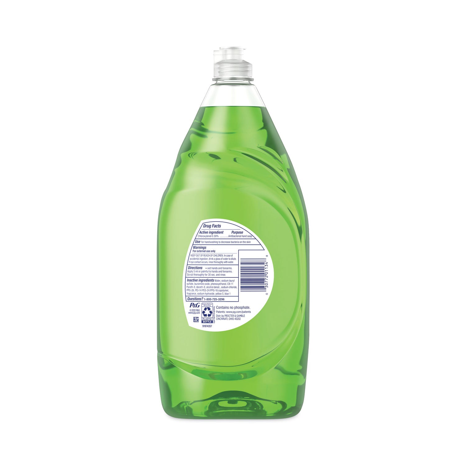 Ultra Antibacterial Dishwashing Liquid, Apple Blossom Scent, 38 oz Bottle - 2