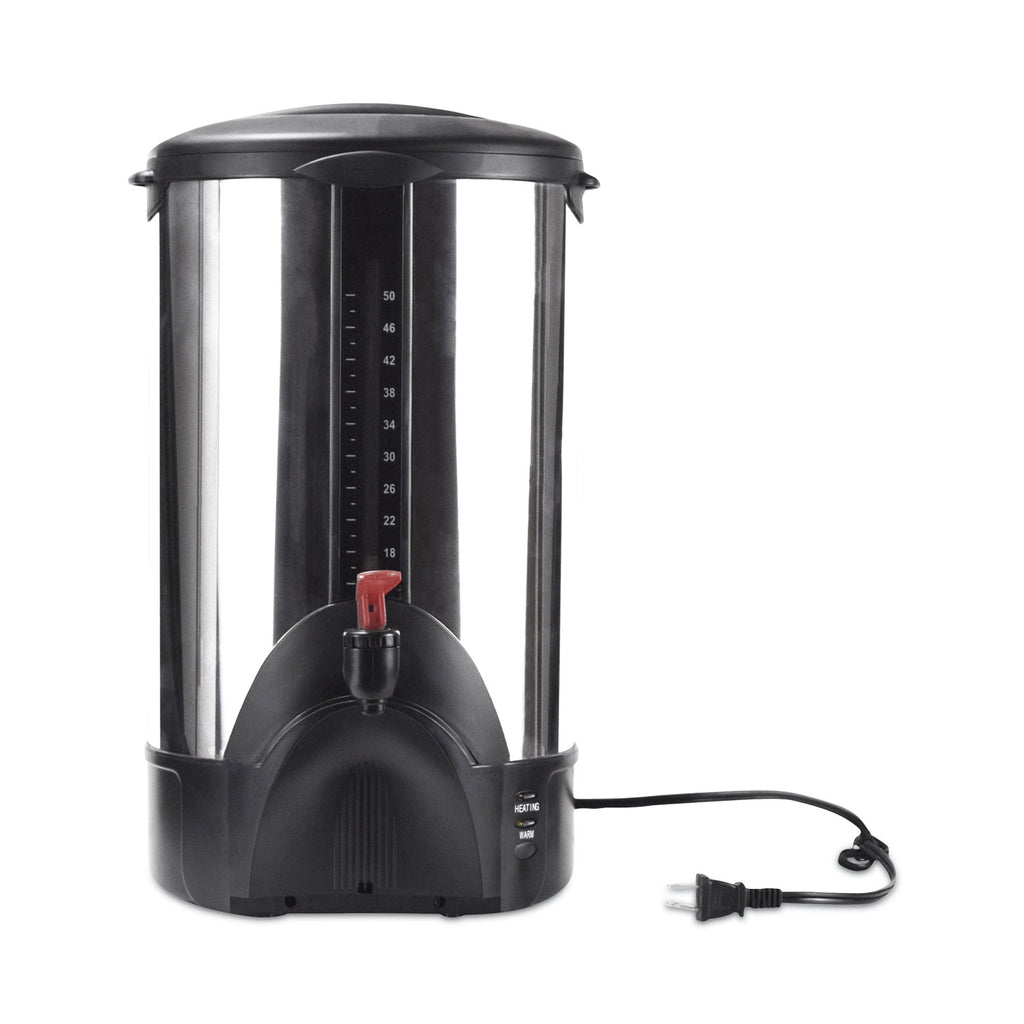 50-Cup Percolating Urn, Stainless Steel - 