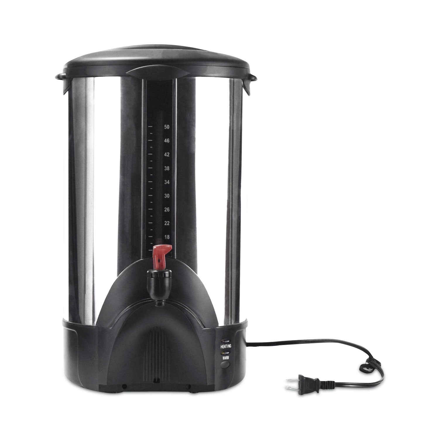 50-Cup Percolating Urn, Stainless Steel - 