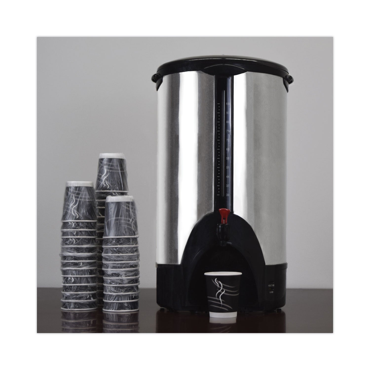 100-Cup Percolating Urn, Stainless Steel - 