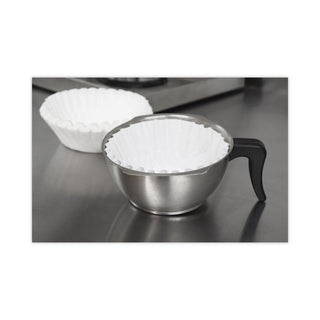 Basket Filters for Drip Coffeemakers, 10 to 12 Cup Size, White, 200/Pack