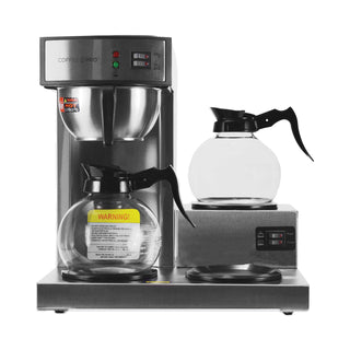 Three-Burner Low Profile Institutional Coffee Maker, 36-Cup, Stainless Steel