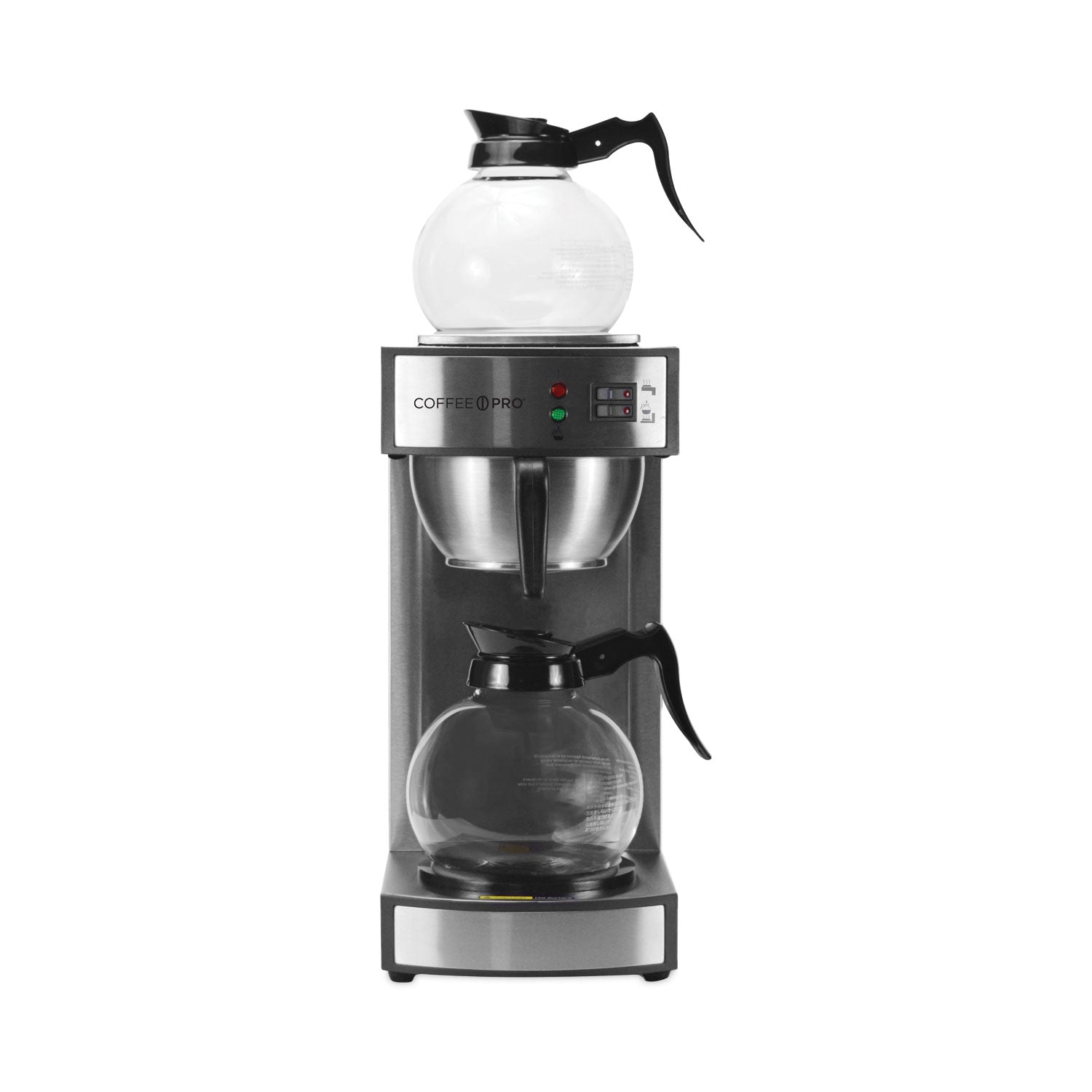 Coffee Pro Twin Warmer Institutional Coffee Maker - 2.32 quart - 12 Cup(s) - Multi-serve - Stainless Steel - Stainless Steel Body