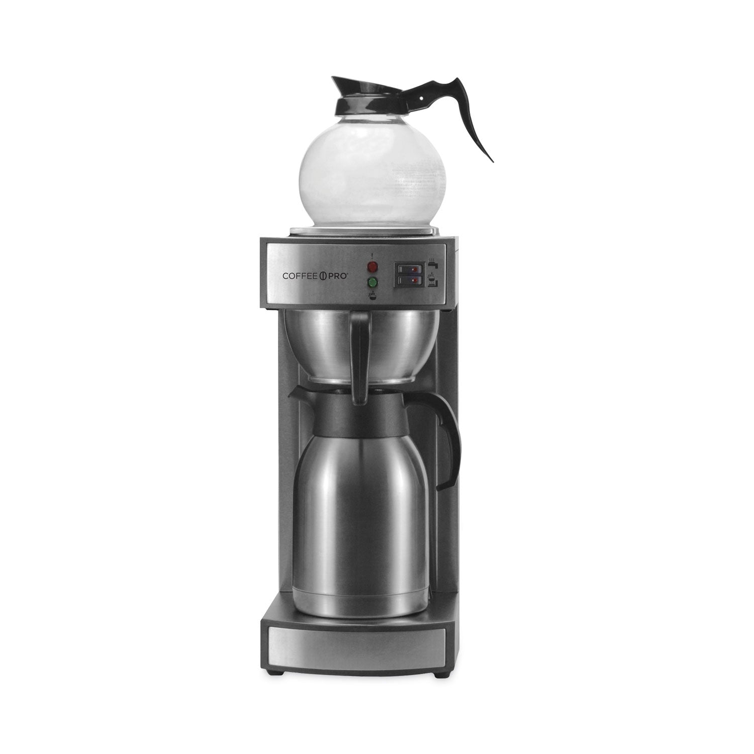 Coffee Pro Commercial Coffeemaker - 2.32 quart - Stainless Steel - Stainless Steel Body