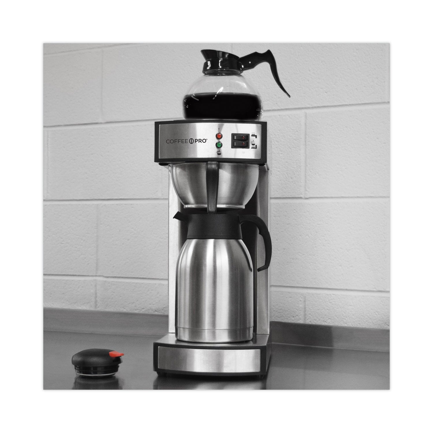 Coffee Pro Commercial Coffeemaker - 2.32 quart - Stainless Steel - Stainless Steel Body