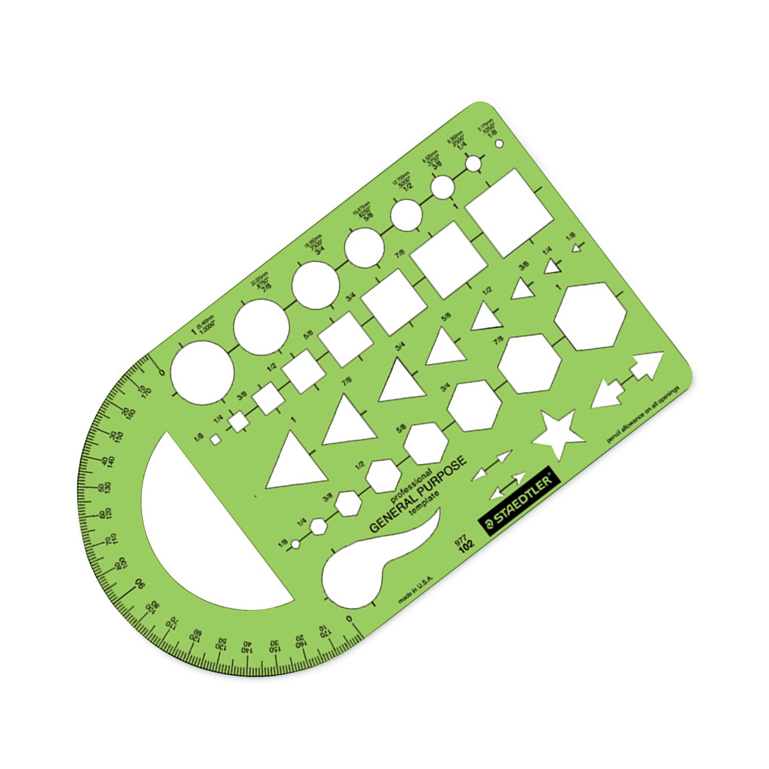 Templates, 40 Geometric Shapes, 5.5 x 9.5, Green