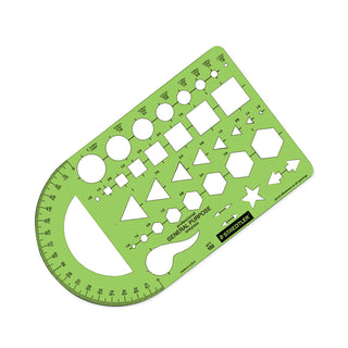 Templates, 40 Geometric Shapes, 5.5 x 9.5, Green