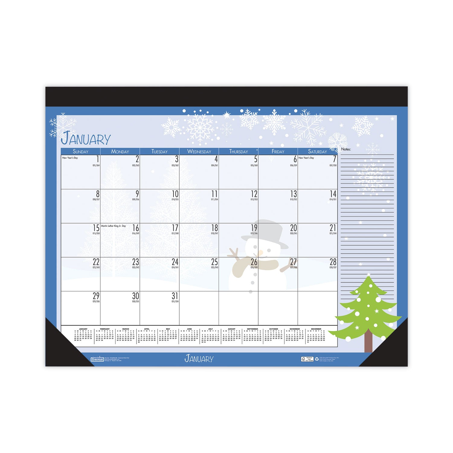 recycled-desk-pad-calendar-illustrated-seasons-artwork-185-x-13-black-binding-corners12-month-jan-to-dec-2024_hod1396 - 1
