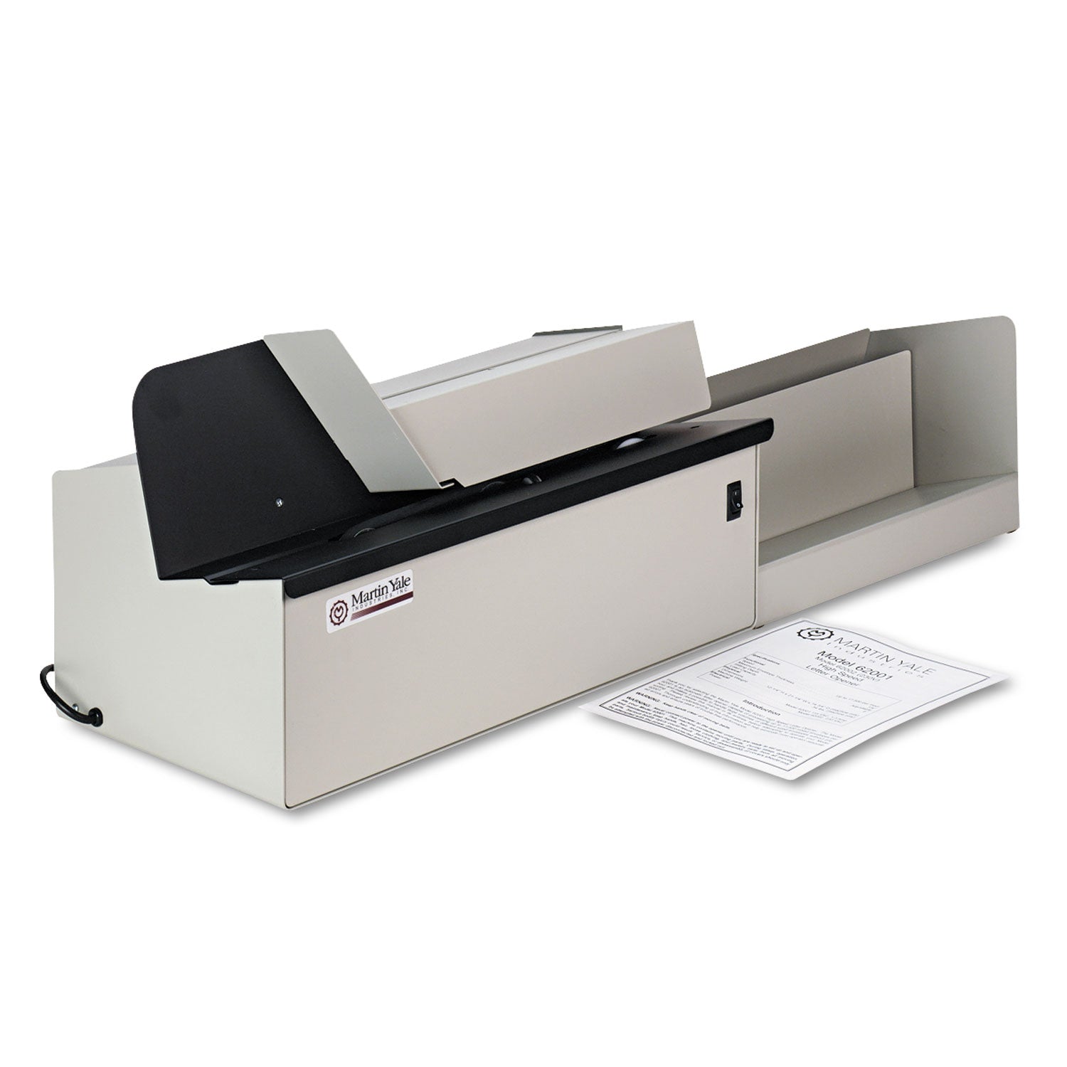 Model 62001 High-Speed Tabletop Electric Letter Opener, 10.63", Gray - 