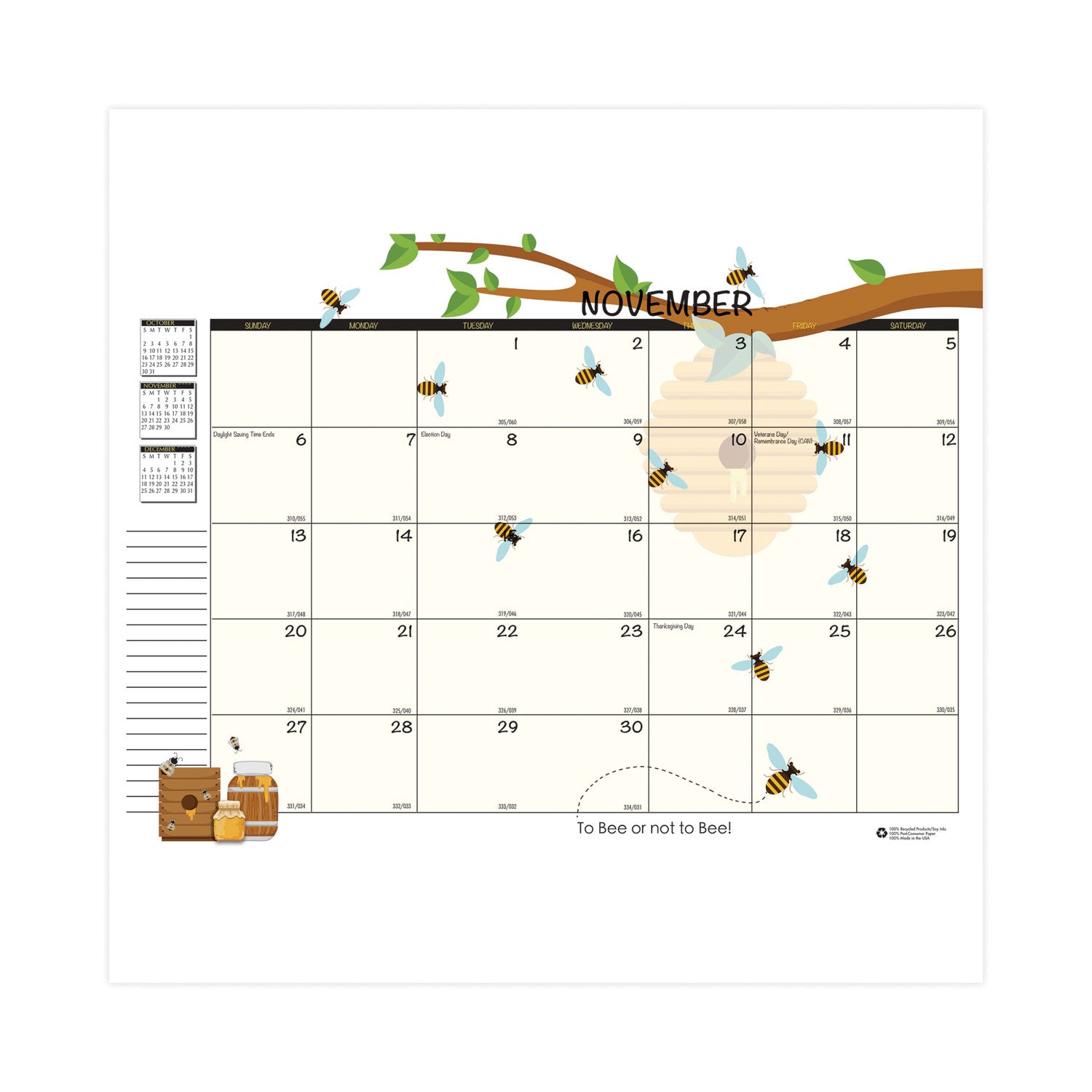 Recycled Academic Honeycomb Planner, Honeycomb Artwork, 10 x 7, Multicolor Cover, 12-Month (Aug to July): 2023 to 2024
