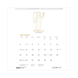 Recycled Academic Zodiac Wall Calendar, 11 x 14, Multicolor Sheets, 12-Month (Aug to July): 2023 to 2024