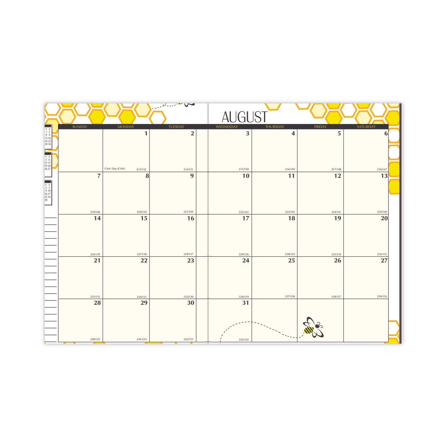 Recycled Academic Honeycomb Planner, Honeycomb Artwork, 10 x 7, Multicolor Cover, 12-Month (Aug to July): 2023 to 2024