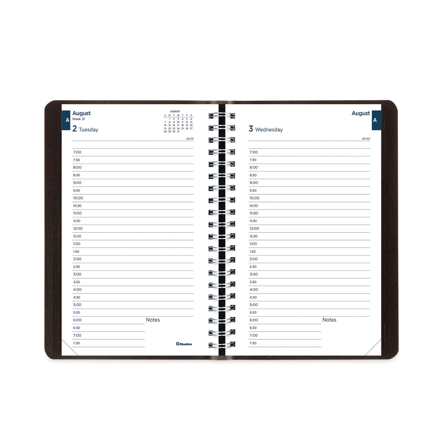 Academic Daily/Monthly Planner, 8 x 5, Black Cover, 12-Month (Aug to July): 2023 to 2024