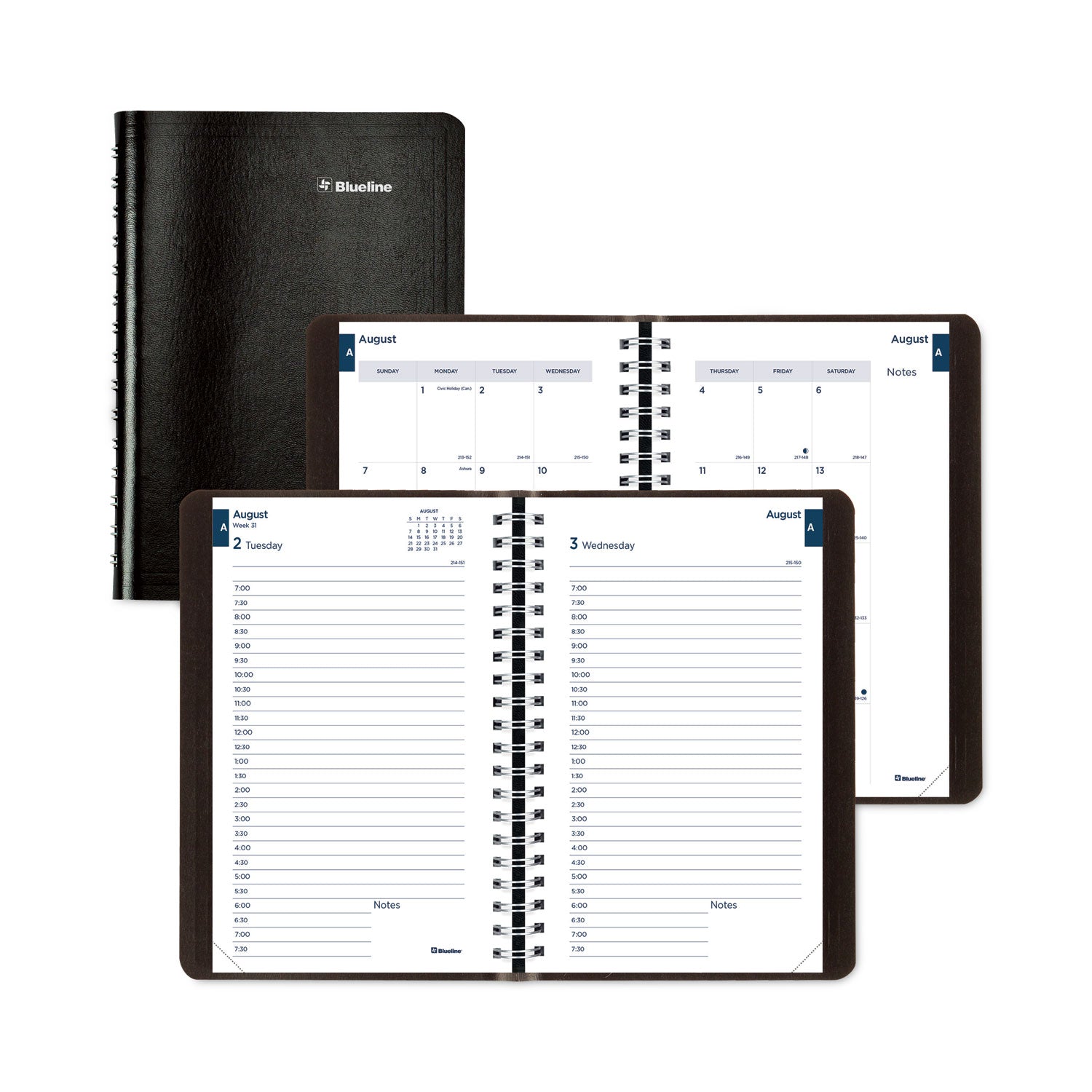 academic-daily-monthly-planner-8-x-5-black-cover-12-month-aug-to-july-2023-to-2024_redca201blk - 1