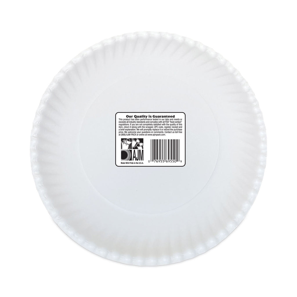 Original Heavyweights Paper Plates, 9" dia, White, 120/Pack, 8 Packs/Carton