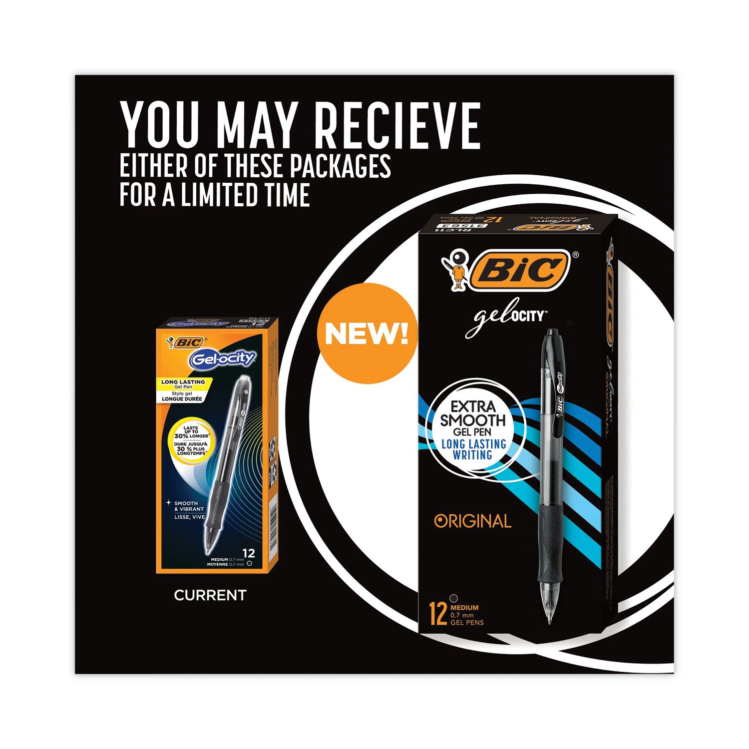 Gel-ocity Gel Pen, Retractable, Medium 0.7 mm, Black Ink, Translucent Black Barrel, Dozen