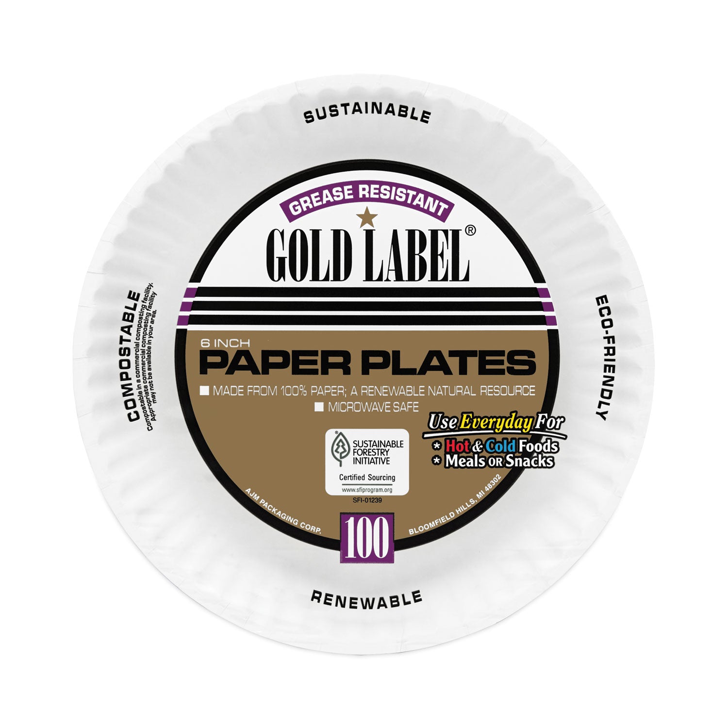 coated-paper-plates-6-dia-white-100-pack-12-packs-carton_ajmcp6goawh - 2