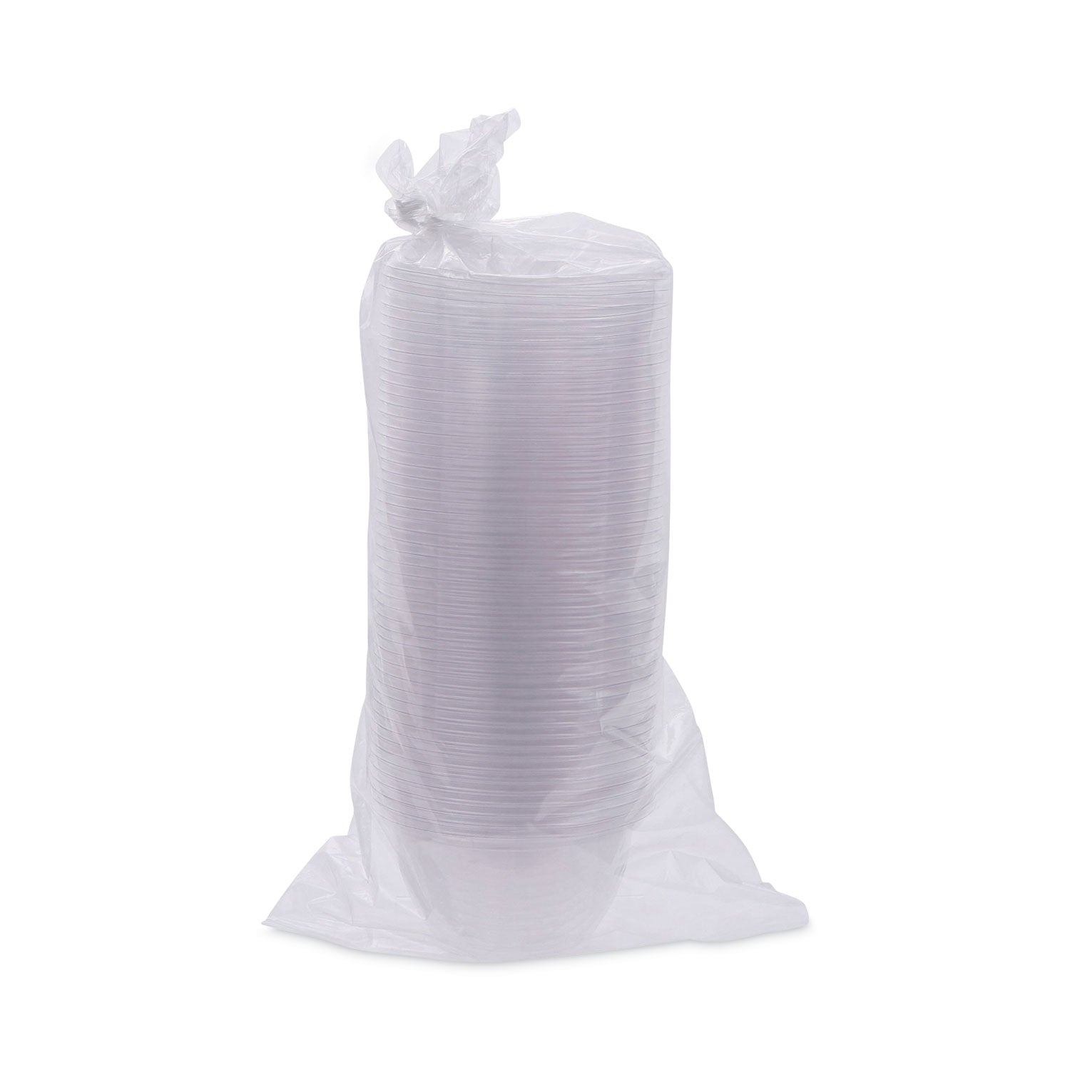 Renewable and Compostable Containers, 18 oz, 5.5" Diameter x 2.3"h, Clear, Plastic, 150/Carton