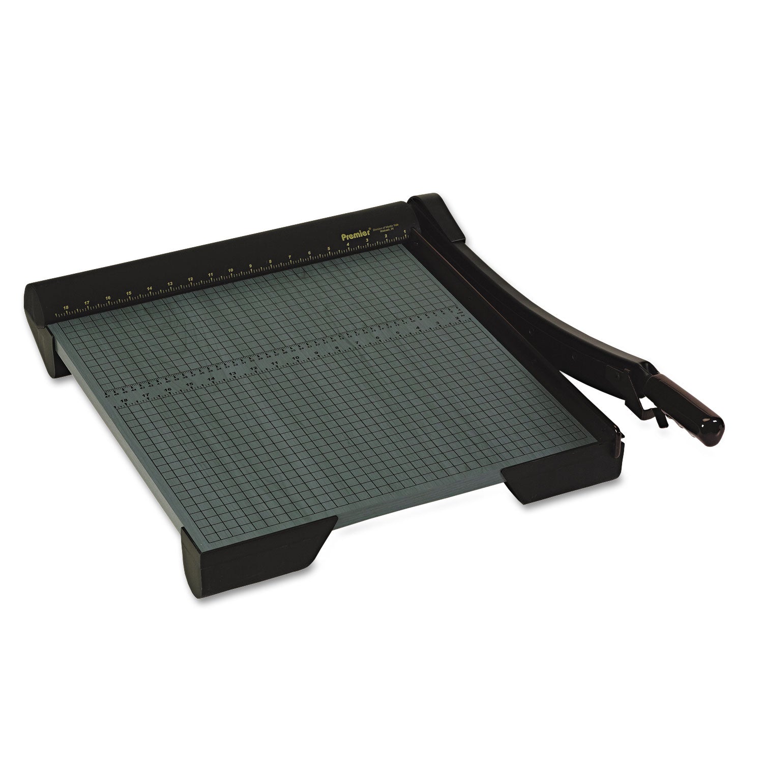 The Original Green Paper Trimmer, 20 Sheets, 18" Cut Length, Wood Base, 18.5 x 18 - 