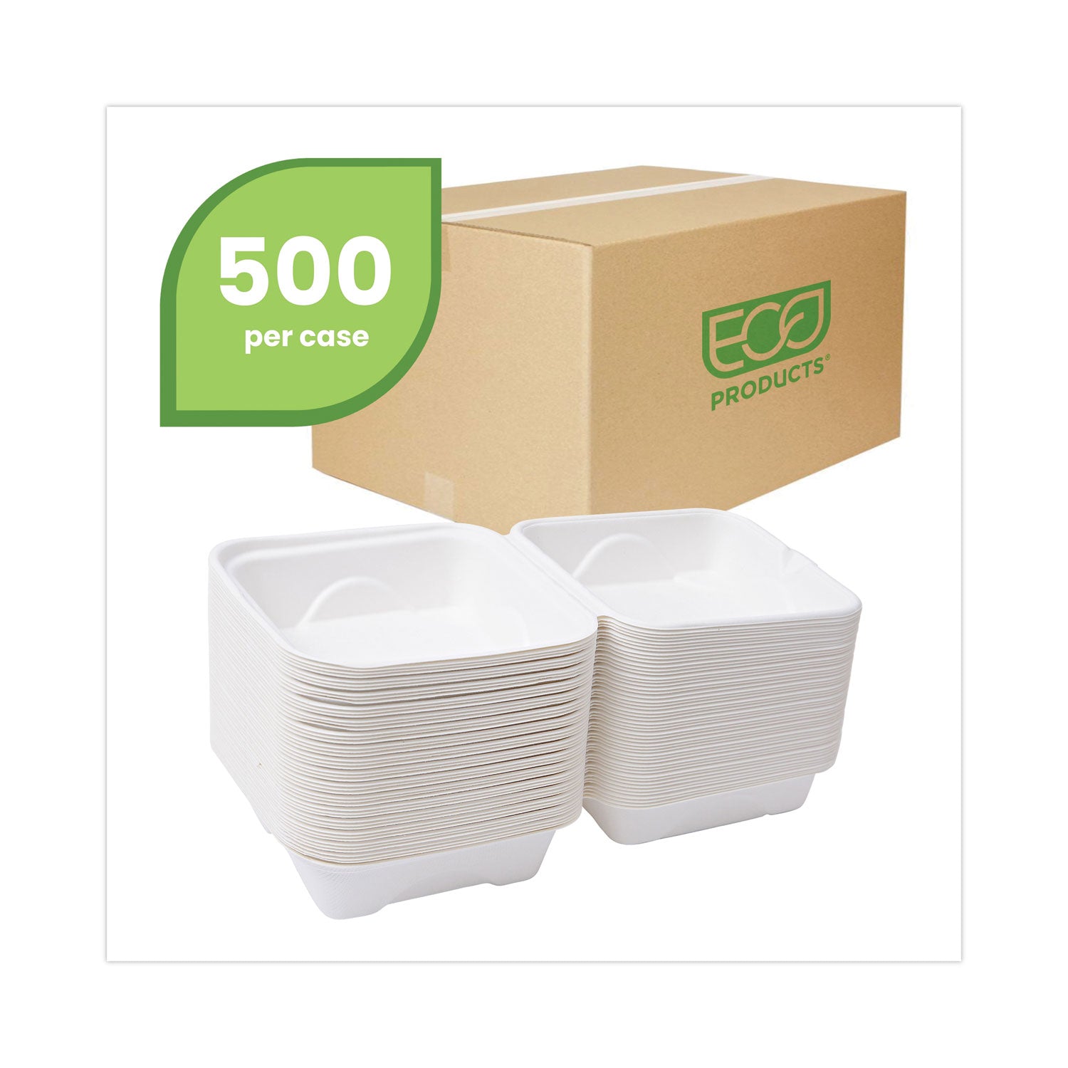 bagasse-hinged-clamshell-containers-6-x-6-x-3-white-sugarcane-50-pack-10-packs-carton_ecoephc6 - 2