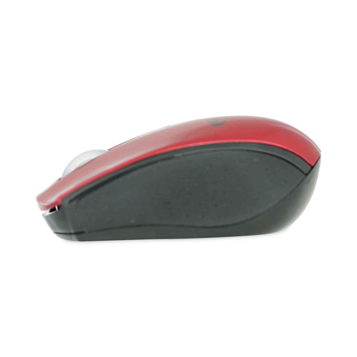 Mini Wireless Optical Mouse, 2.4 GHz Frequency/30 ft Wireless Range, Left/Right Hand Use, Red/Black - 