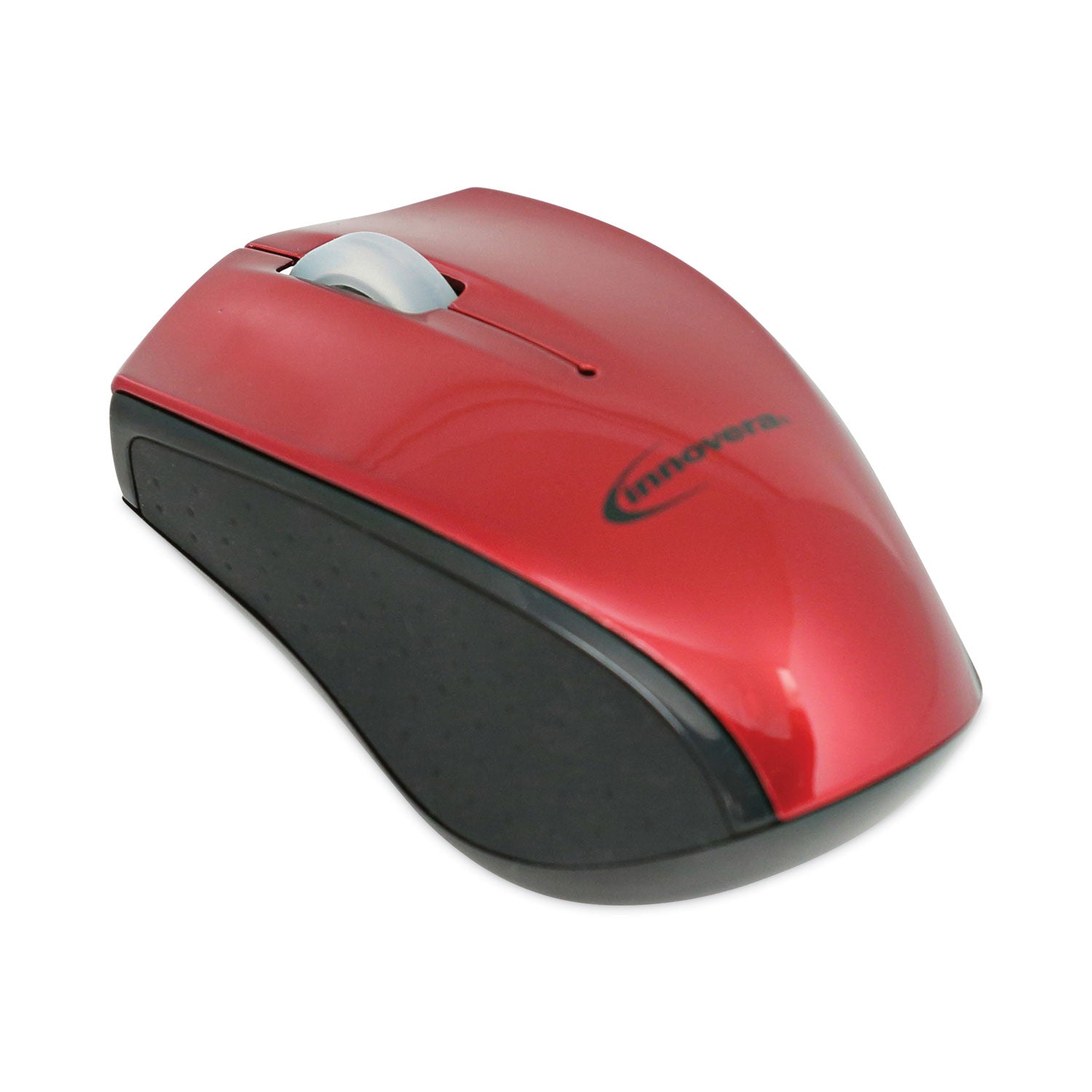 Mini Wireless Optical Mouse, 2.4 GHz Frequency/30 ft Wireless Range, Left/Right Hand Use, Red/Black - 