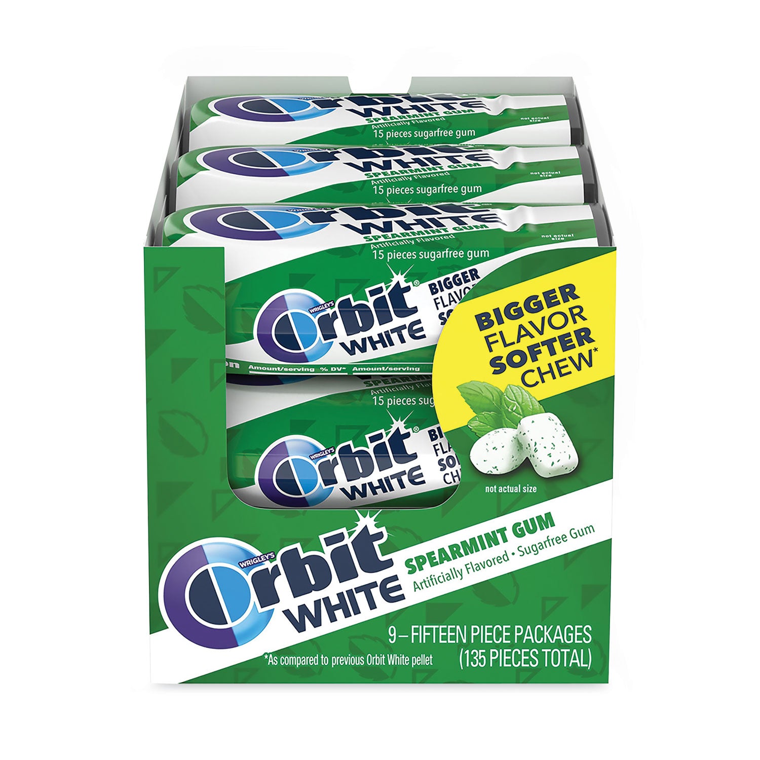 white-sugar-free-gum-spearmint-15-pieces-pack-9-packs-carton-ships-in-1-3-business-days_grr20902548 - 2