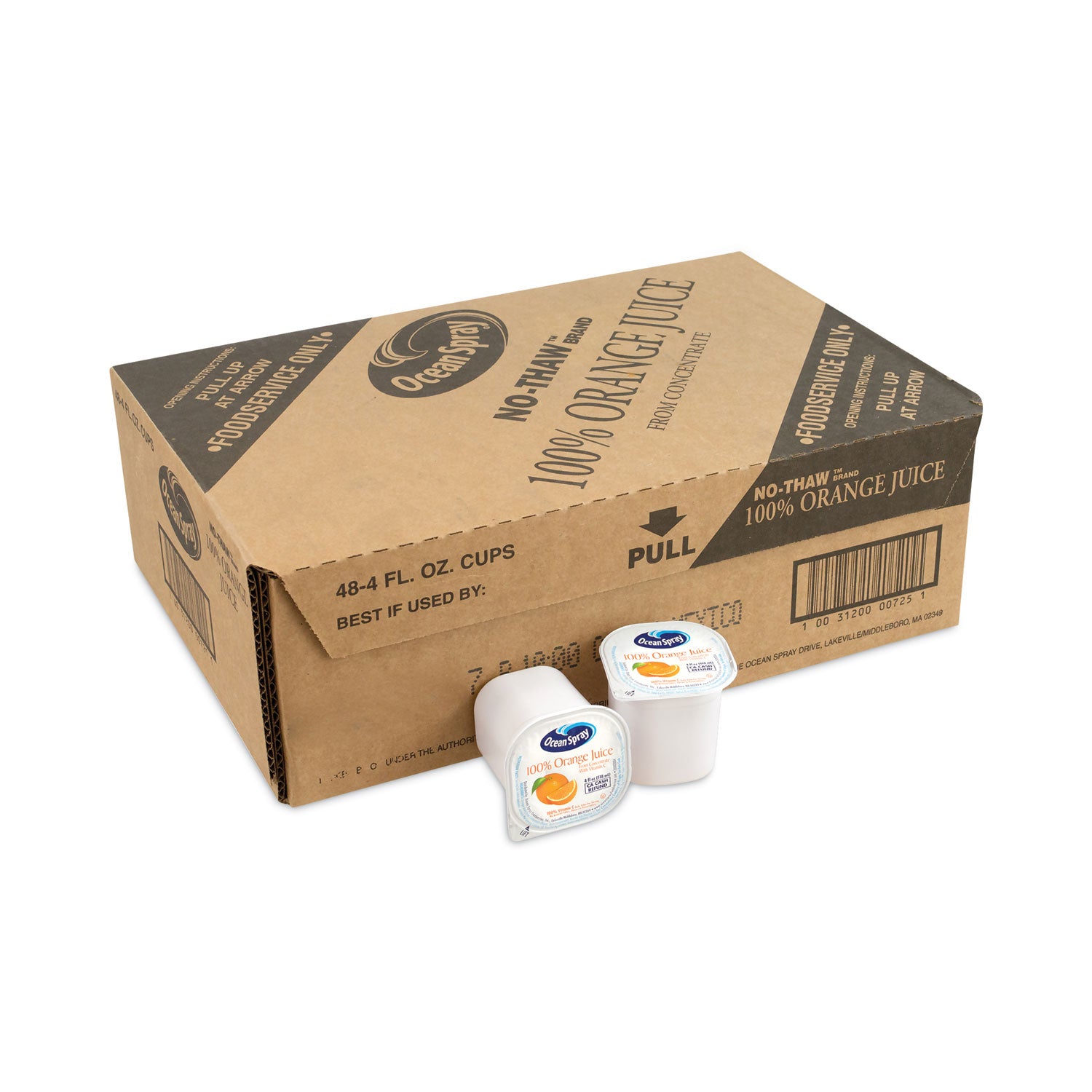 100% Juice, Orange, 4 oz Cup, 48/Box, Ships in 1-3 Business Days