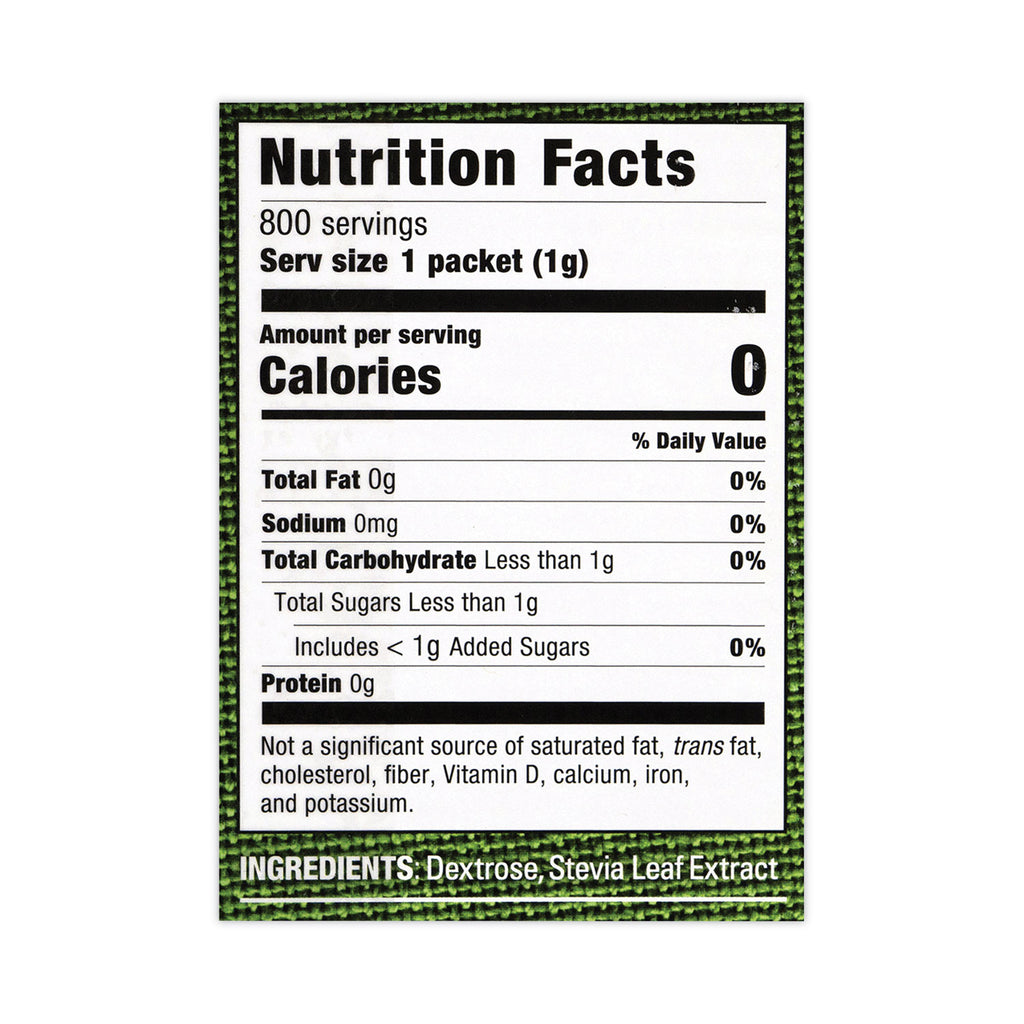 Sweetener, 1 g Packet, 800 Packets/Box, Ships in 1-3 Business Days