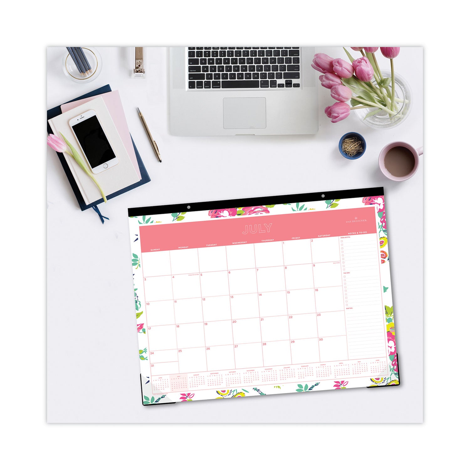 day-designer-peyton-academic-desk-pad-floral-artwork-22-x-17-black-binding-clear-corners-12-month-july-june-2023-2024_bls107938 - 3