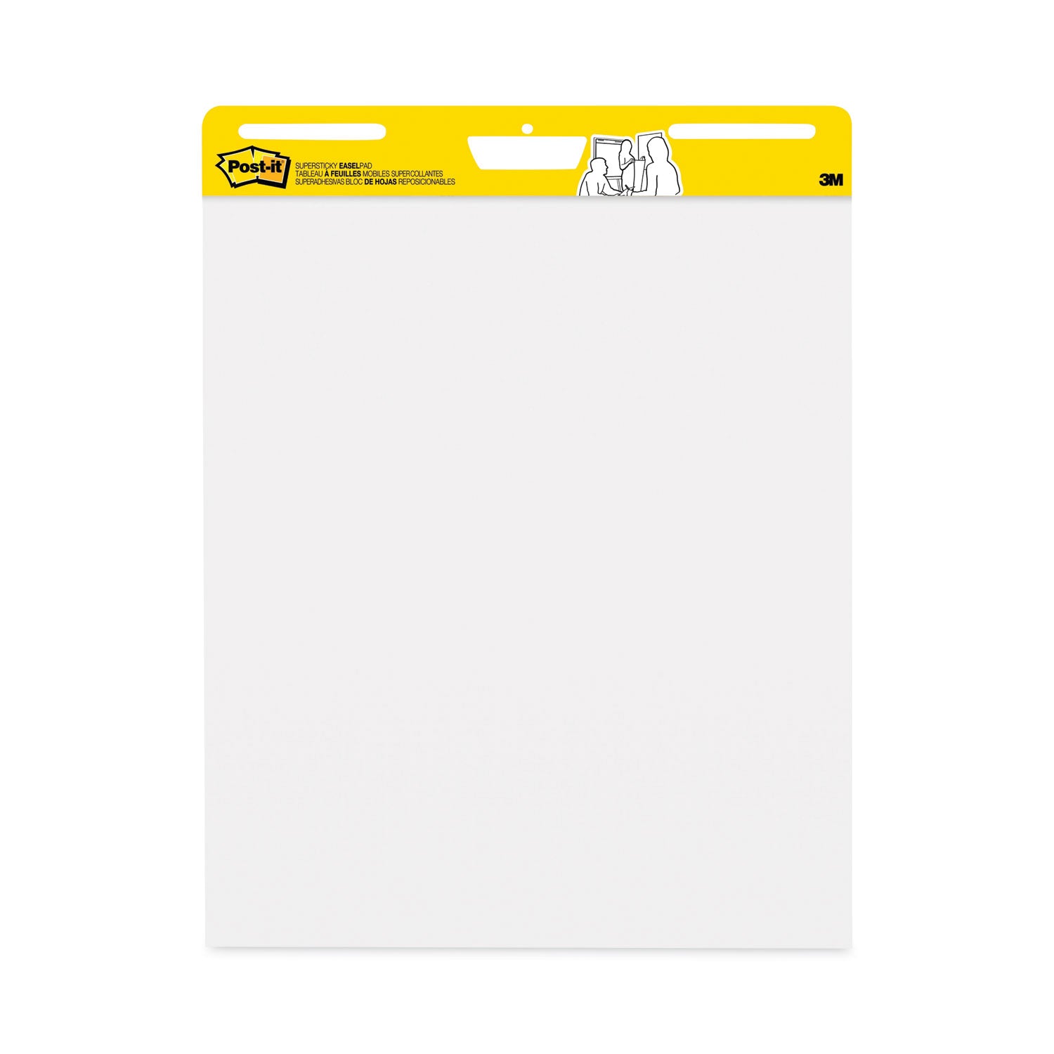 Vertical-Orientation Self-Stick Easel Pad Value Pack, Unruled, 25 x 30, White, 30 Sheets, 6/Carton - 