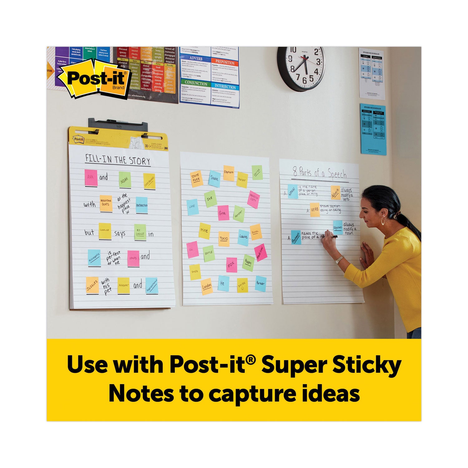 Vertical-Orientation Self-Stick Easel Pads, Presentation Format (1.5" Rule), 25 x 30, White, 30 Sheets, 2/Pack