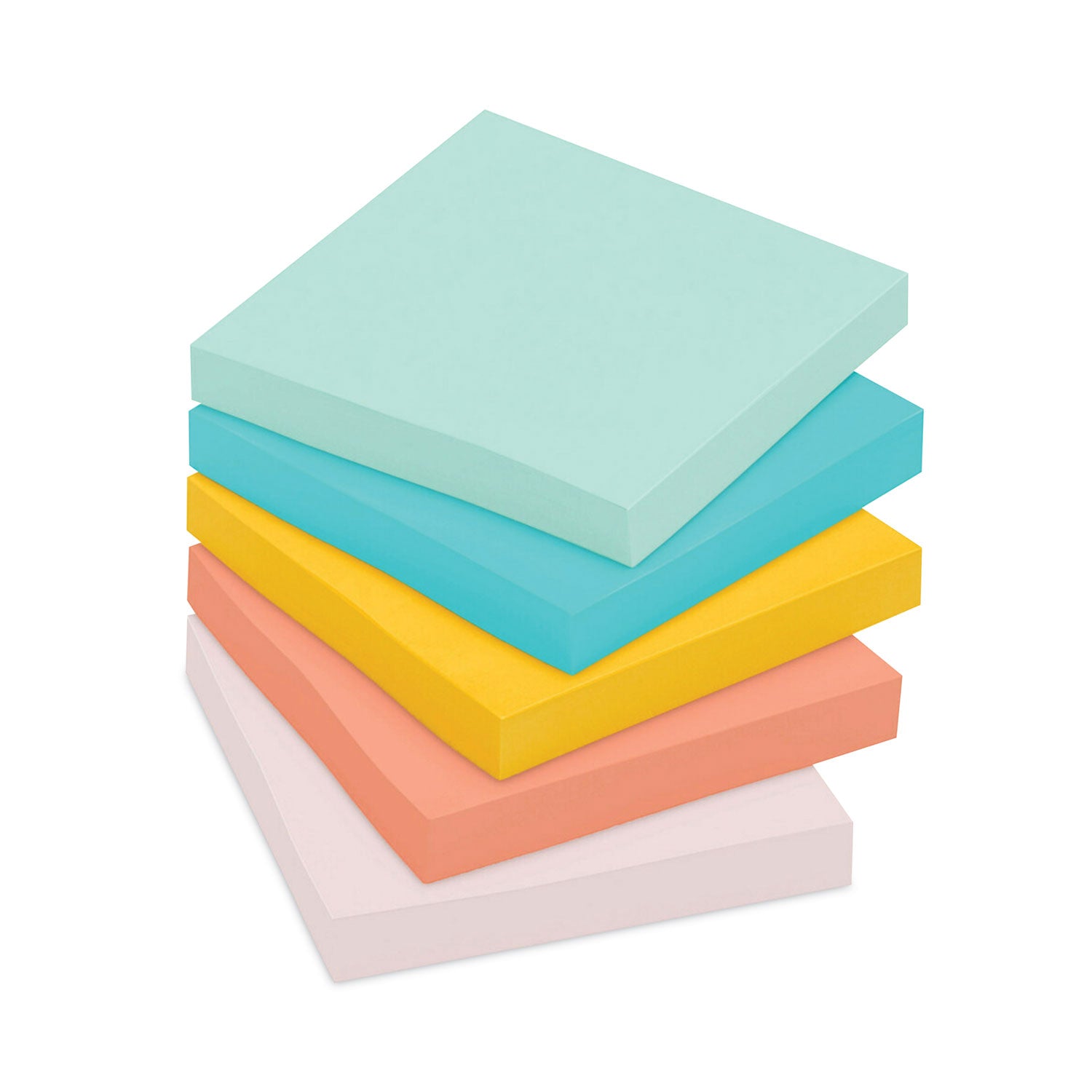 Original Pads in Beachside Cafe Collection Colors, 3" x 3", 100 Sheets/Pad, 12 Pads/Pack - 