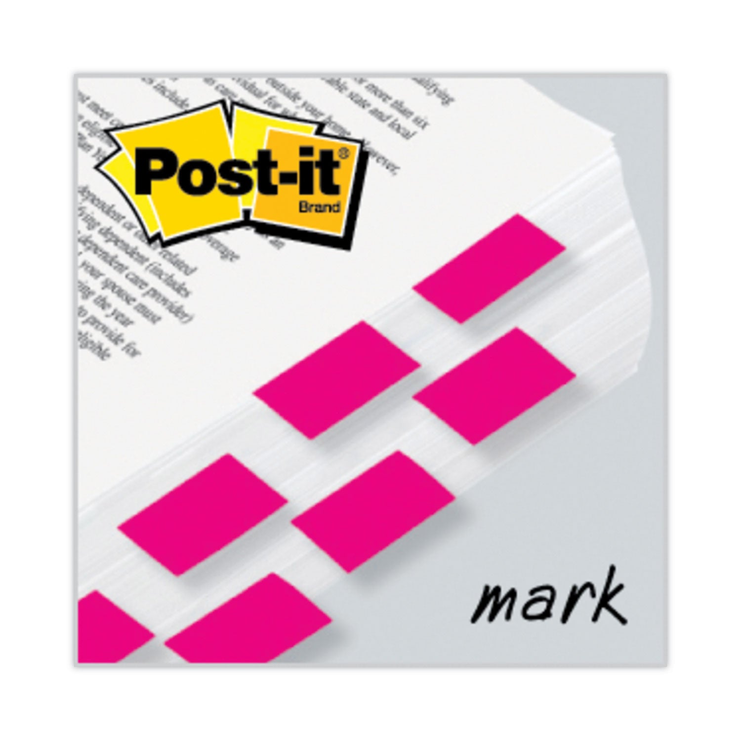 Standard Page Flags in Dispenser, Bright Pink, 50 Flags/Dispenser, 2 Dispensers/Pack - 