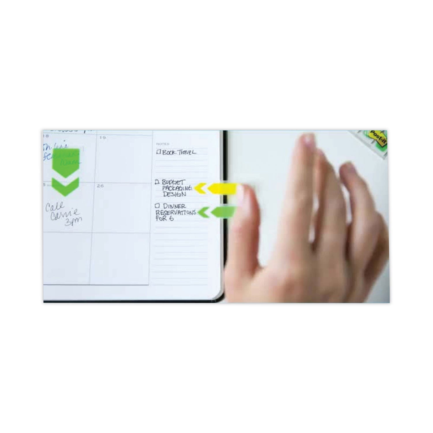 Marking Page Flags in Dispensers, Green, 50 Flags/Dispenser, 12 Dispensers/Pack - 