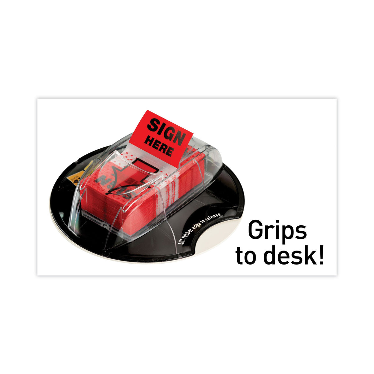 High Volume Flag Dispenser, "Sign Here", Red, 200 Flags/Dispenser