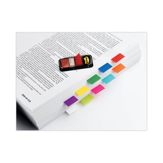 Marking Page Flags in Dispensers, Red, 50 Flags/Dispenser, 12 Dispensers/Pack - 