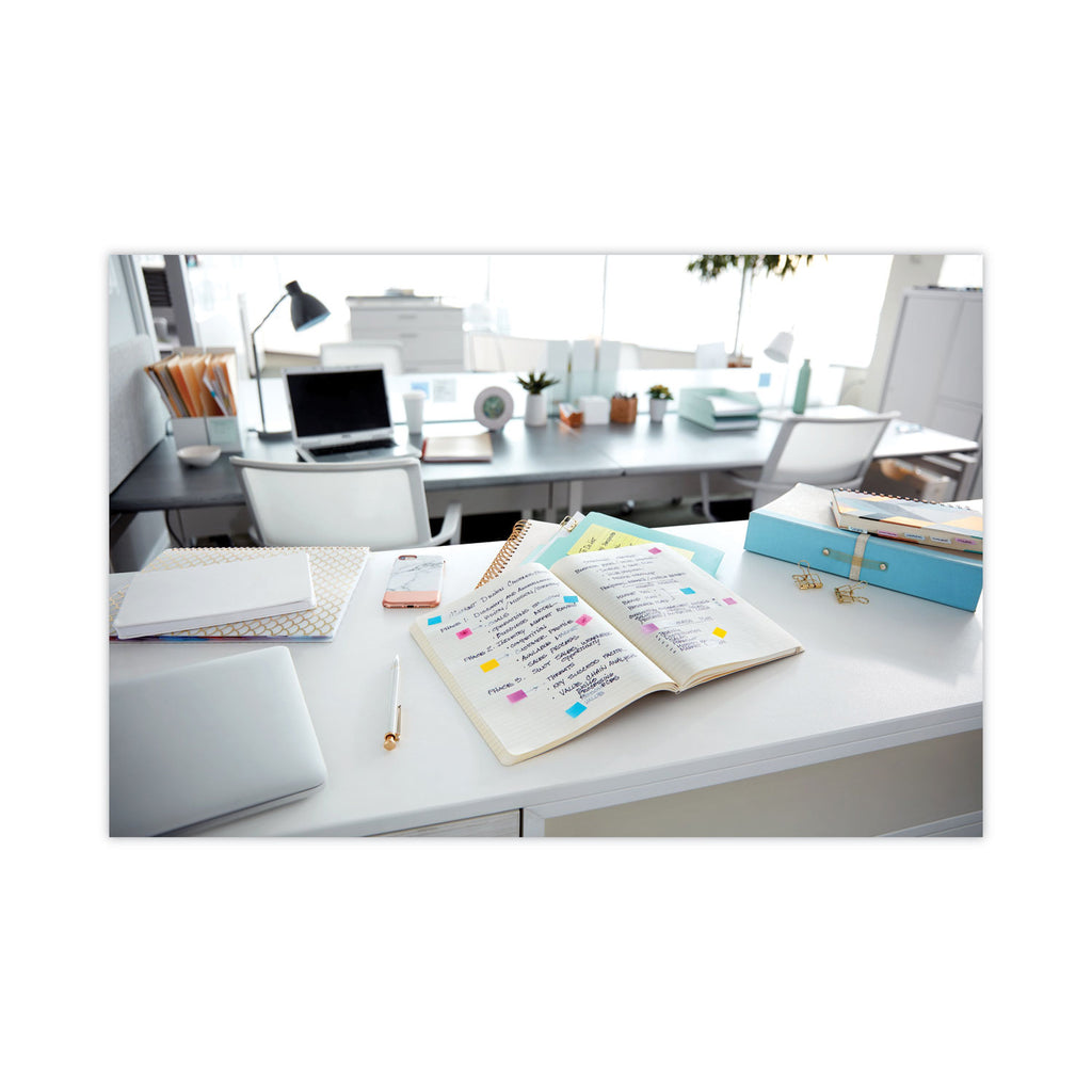 Standard Page Flags in Dispenser, White, 50 Flags/Dispenser, 2 Dispensers/Pack - 