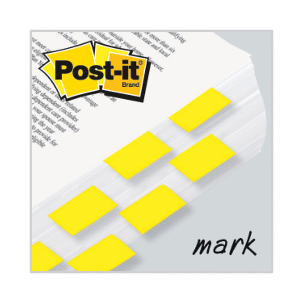 Standard Page Flags in Dispenser, Yellow, 50 Flags/Dispenser, 2 Dispensers/Pack - 