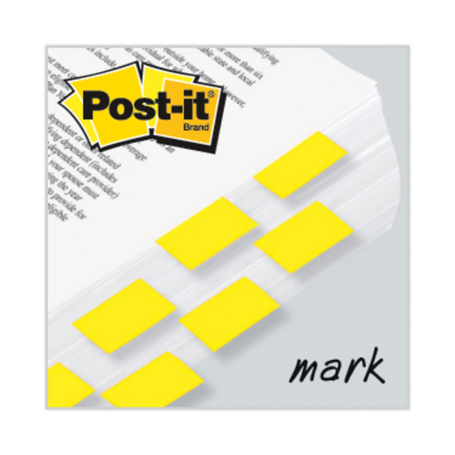 Standard Page Flags in Dispenser, Yellow, 50 Flags/Dispenser, 2 Dispensers/Pack - 
