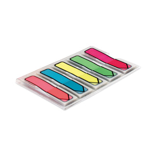 Arrow 0.5" Page Flags, Five Assorted Bright Colors, 20/Color, 100/Pack - 