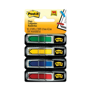 Arrow 0.5" Page Flags, Assorted Primary, 24/Color, 96 Flags/Pack - 1