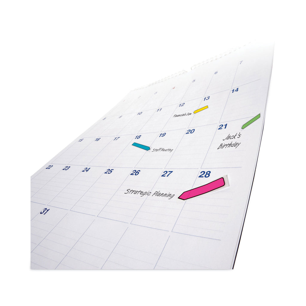 Arrow 0.5" Page Flags, Four Assorted Bright Colors, 24/Color, 96 Flags/Pack - 
