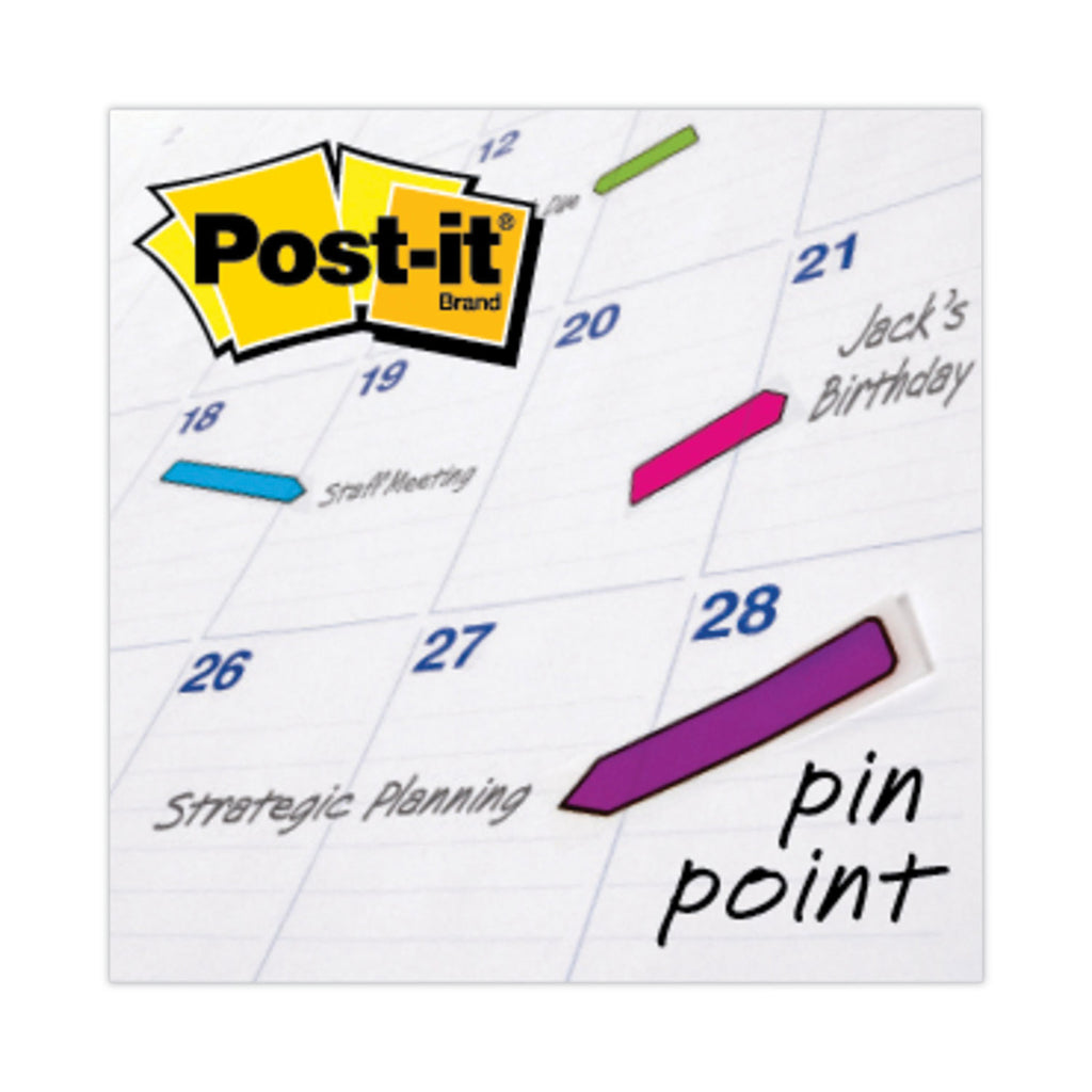 Arrow 0.5" Page Flags, Four Assorted Bright Colors, 24/Color, 96 Flags/Pack