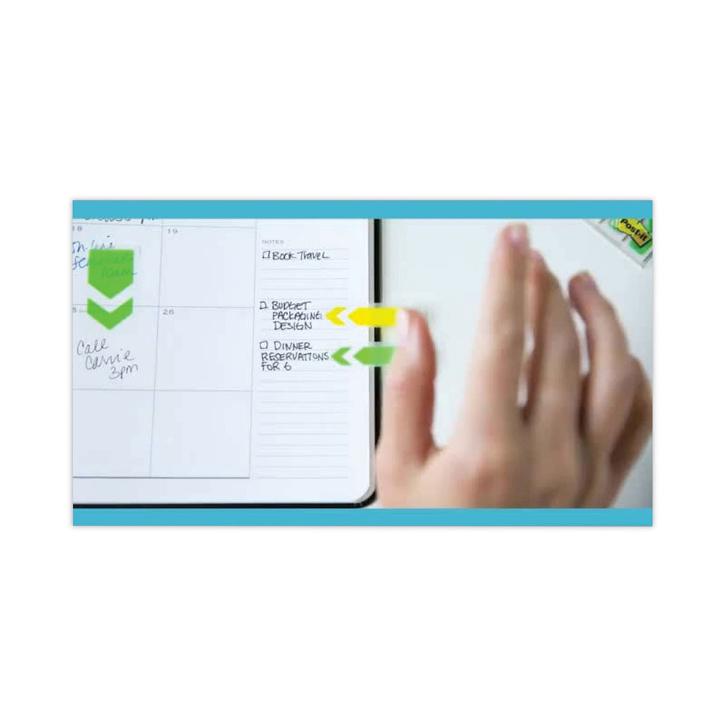 Arrow Message 0.5" Page Flags w/Dispensers, "Sign Here", Asst Primary, 30 Flags Dispenser, 4 Dispensers/Pack - 