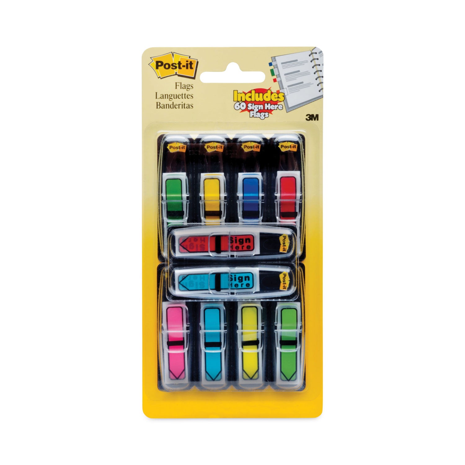 Arrow 0.5" Page Flags, Assorted Primary/Brights, 252/Pack - 
