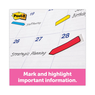 Arrow 0.5" Page Flags, Assorted Primary/Brights, 252/Pack - 